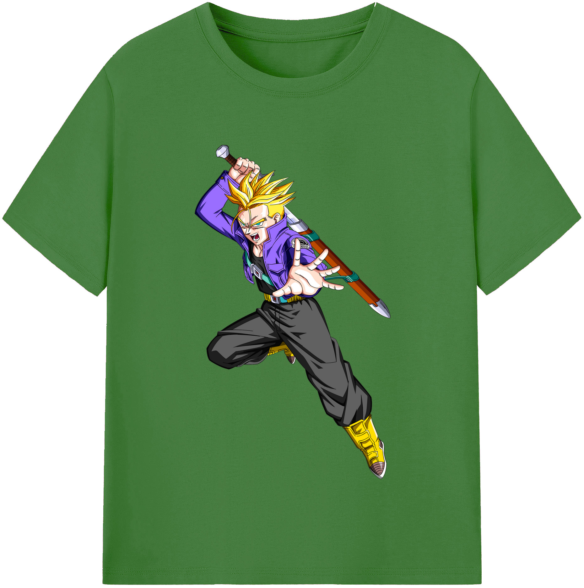 （画像用） ドラゴンボール トランクス（Torankusu）DRAGON BALL Trunks レディースカジュアルプリントTシャツ（綿100％）